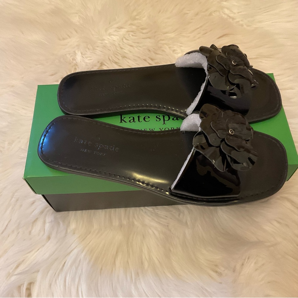 Kate Spade Santana Slides Sandals - New in Box - Size 8 - Black - Picture 6 of 10